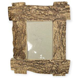 Russ Berrie and Company Rustic Wood Bark-Look Frame Brown 3" x 4" Free Standing